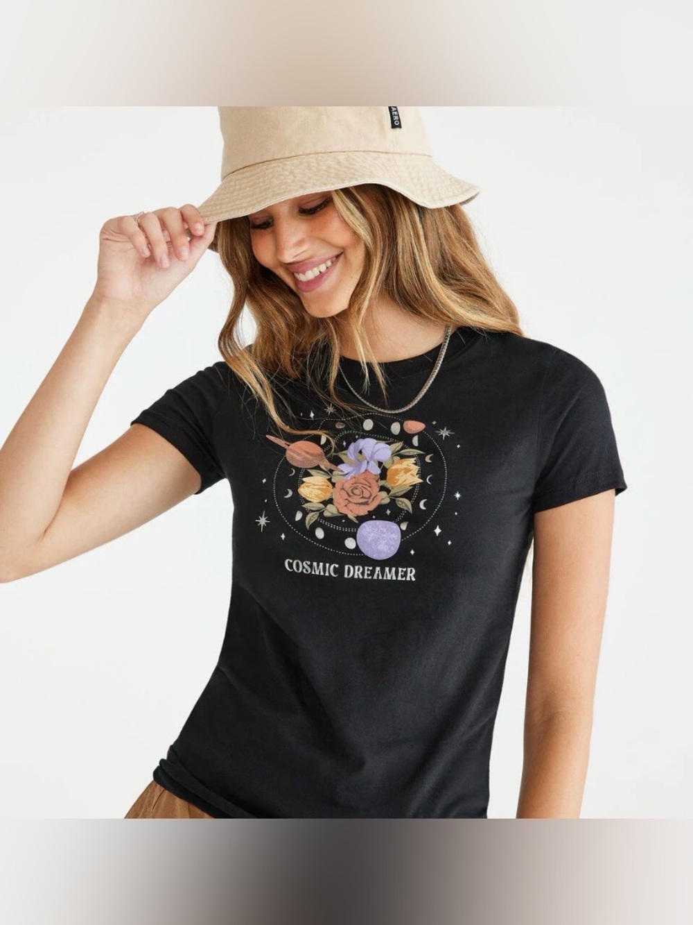 Aeropostale Cosmic Dreamer Foil Graphic Tee Women’s Size XS